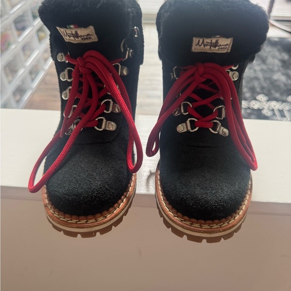 Montelliana Black Shearling Boots - Picture 1 of 8